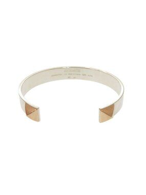 Hermes Clous De H Jonc 2 B Silver 925 18K Pink Gold Bracelet